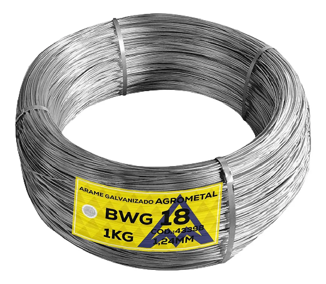 Arame galvanizado 1,24 mm (18 BWG) 1 kg